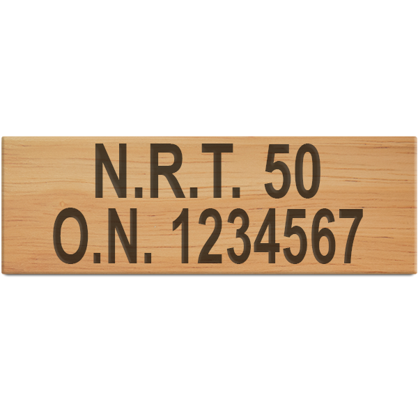Hardwood Placard